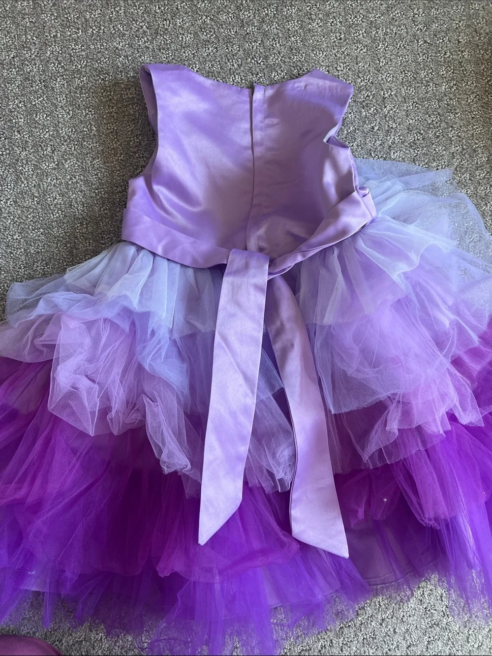 Lavender & Purple Tulle Tiered Dress with Bow size 5/6 (120)